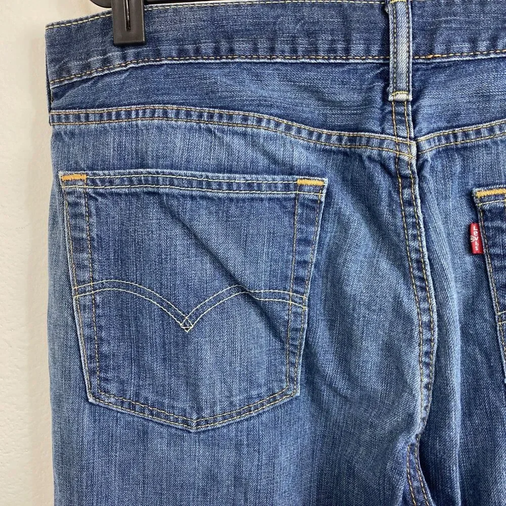 Levi 514 Vintage Y2K Blue Jeans 36x30 Straight Leg Mid Rise Cotton Mexico
